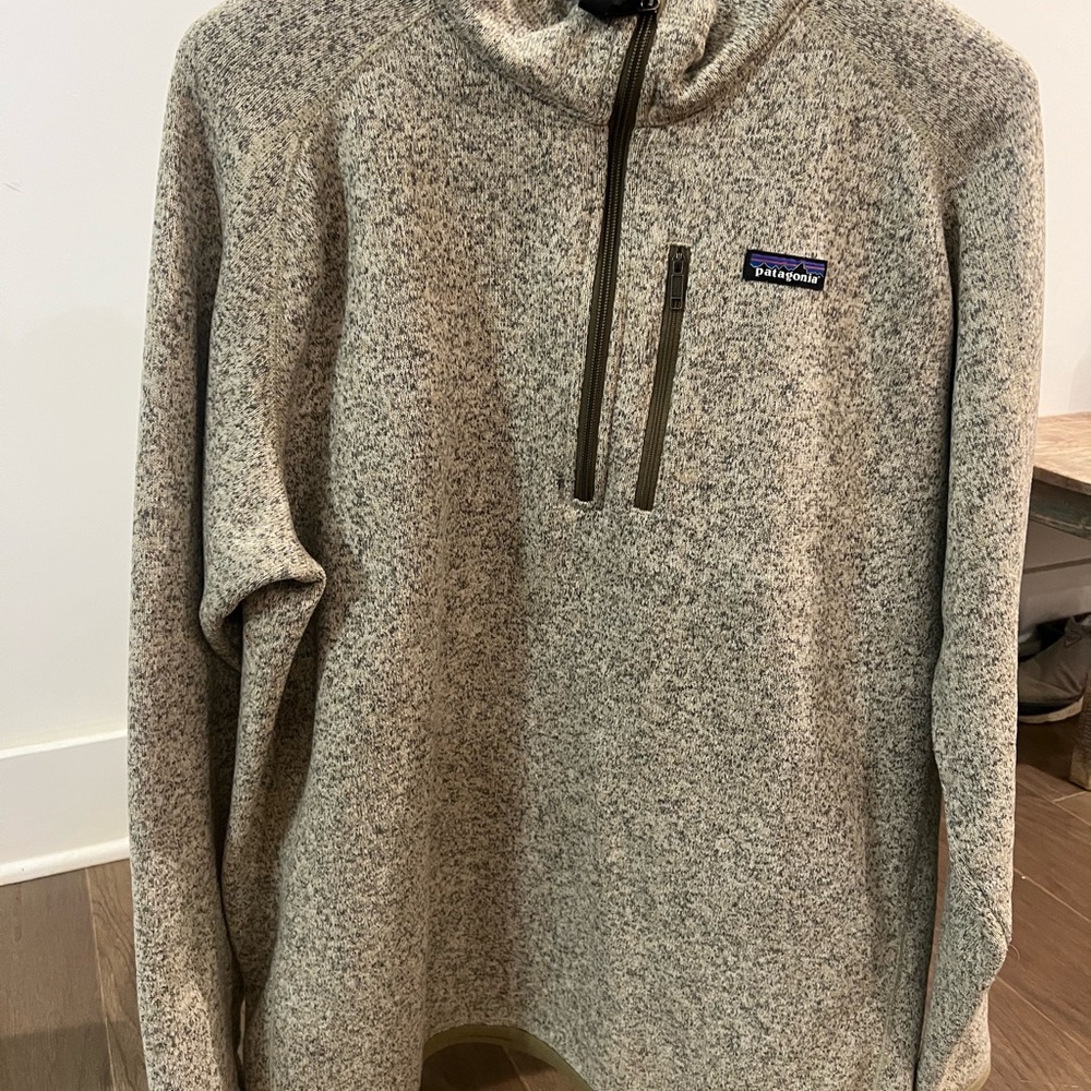 Patagonia Men's Tan Zip-Up Sweater